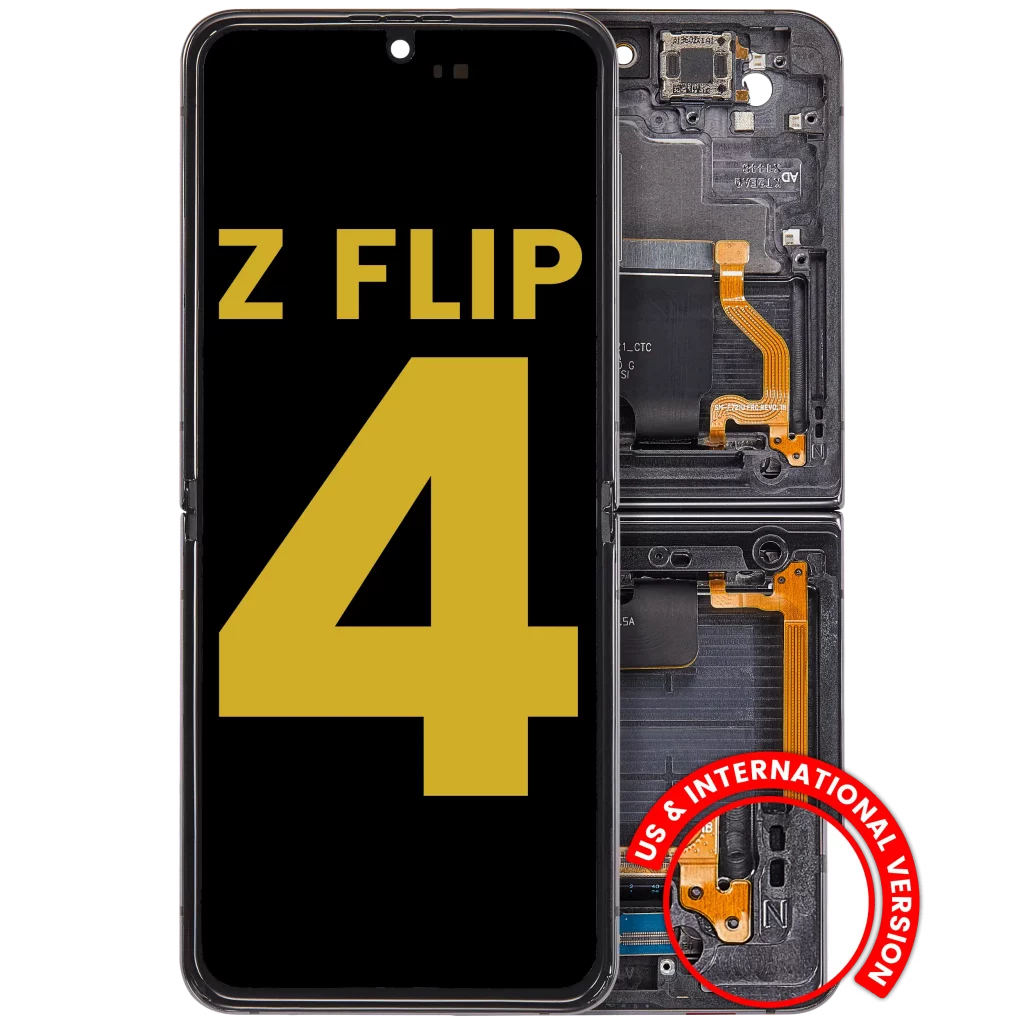 Inner OLED Assembly With Frame For Samsung Galaxy Z Flip 4 5G (US & International Version) (Refurbished) (Graphite)