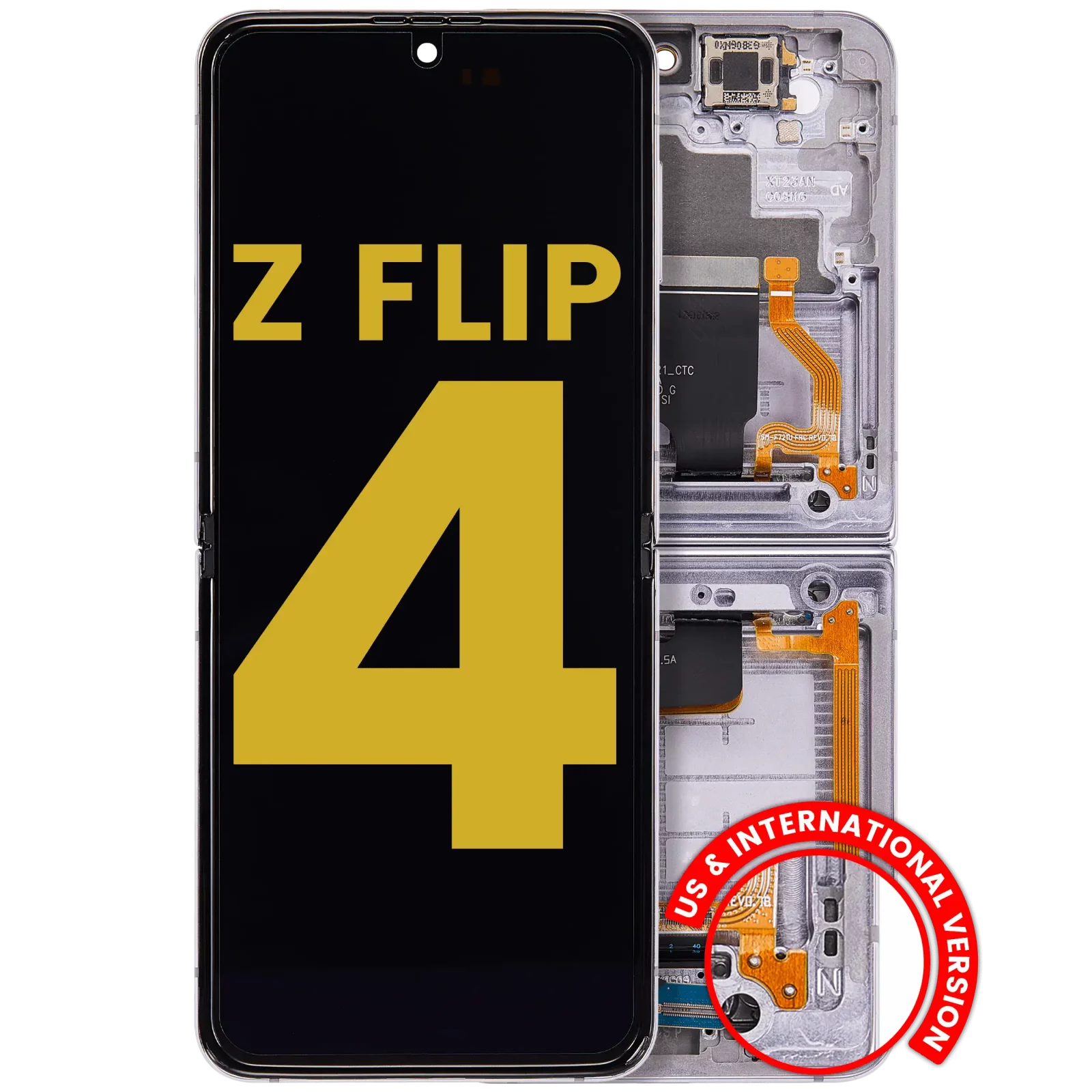 Inner OLED Assembly With Frame For Samsung Galaxy Z Flip 4 5G (US & International Version) (Refurbished) (Bora Purple)