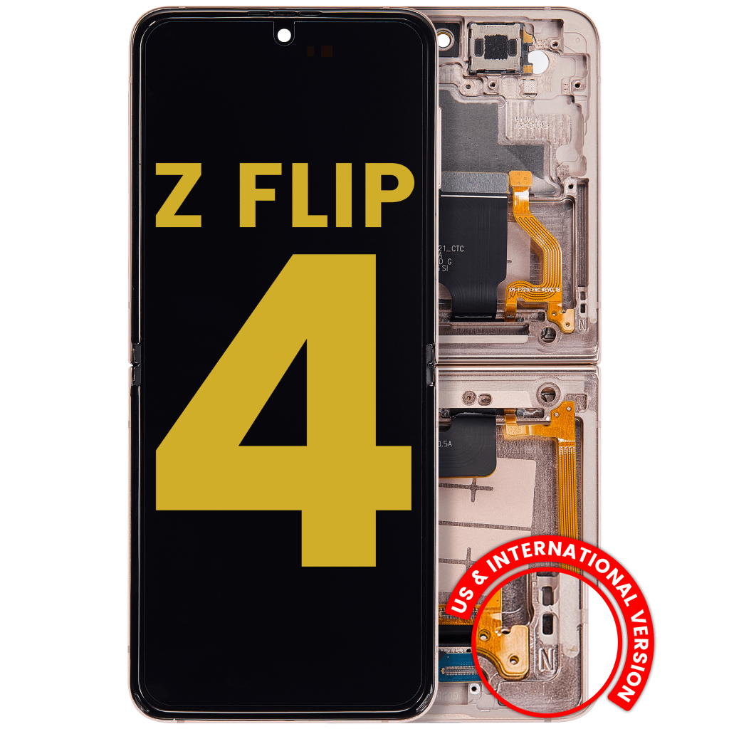 Inner OLED Assembly With Frame For Samsung Galaxy Z Flip 4 5G (US & International Version) (Refurbished) (Pink Gold)