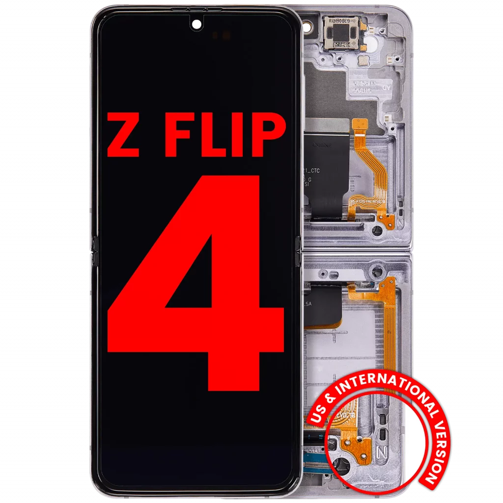 Inner OLED Assembly With Frame Compatible For Samsung Galaxy Z Flip 4 5G (F721) (US & International Version) (Aftermarket Plus) (Bora Purple)