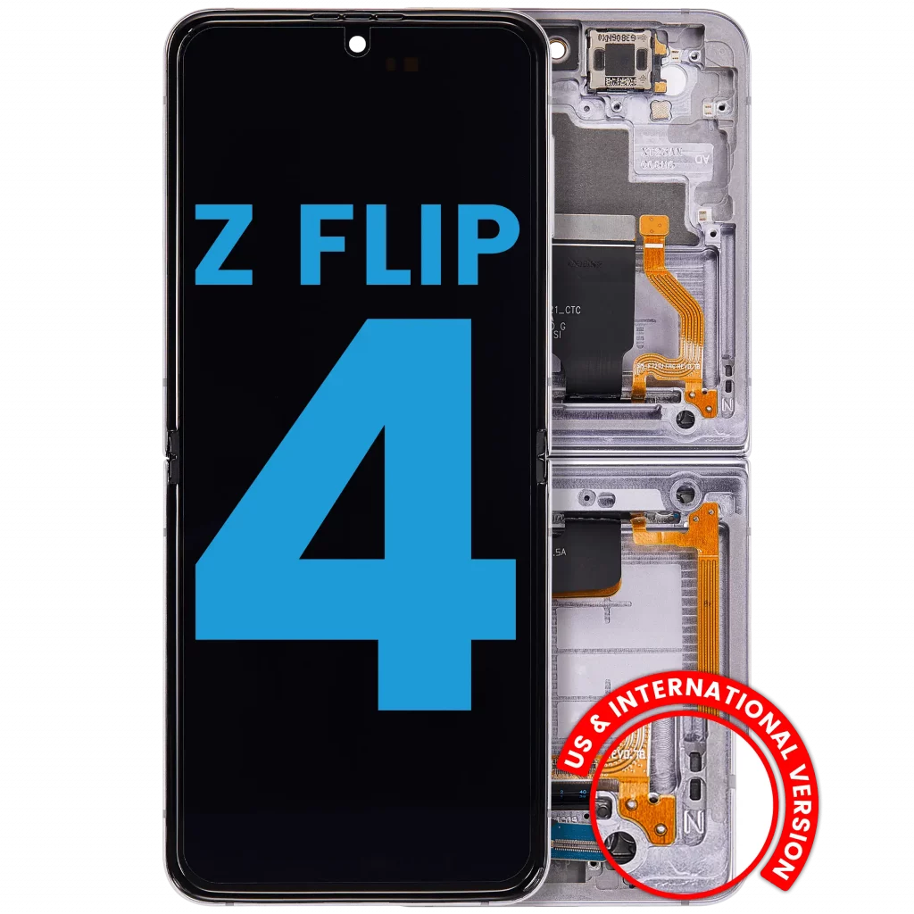 Inner OLED Assembly With Frame Compatible For Samsung Galaxy Z Flip 4 5G (F721) (US & International Version) (Aftermarket) (Bora Purple)