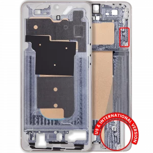Mid-Frame Housing For Samsung Galaxy S25 Edge 5G (US & International Version) (Titanium Icyblue / Titanium Silver)