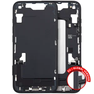 Mid-Frame Housing W/ Charging Port Flex & Small Parts For iPhone 16e (EU / Global Version) (Used OEM Pull: Grade A) (Black)