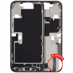 Mid-Frame Housing W/ Charging Port Flex & Small Parts For iPhone 16 Pro Max (US Version) (Used OEM Pull: Grade A) (Natural Titanium)