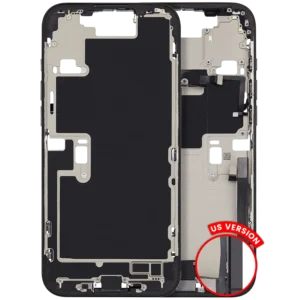 Mid-Frame Housing W/ Charging Port Flex & Small Parts For iPhone 16 Pro Max (US Version) (Used OEM Pull: Grade C) (Black Titanium)