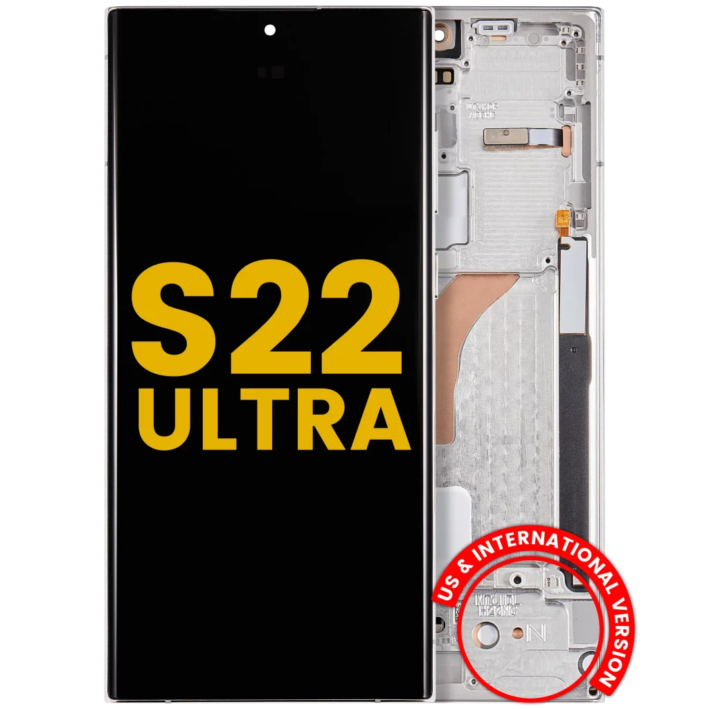 OLED Assembly With Frame For Samsung Galaxy S22 Ultra 5G (US & International Version) (Refurbished) (Phantom White)