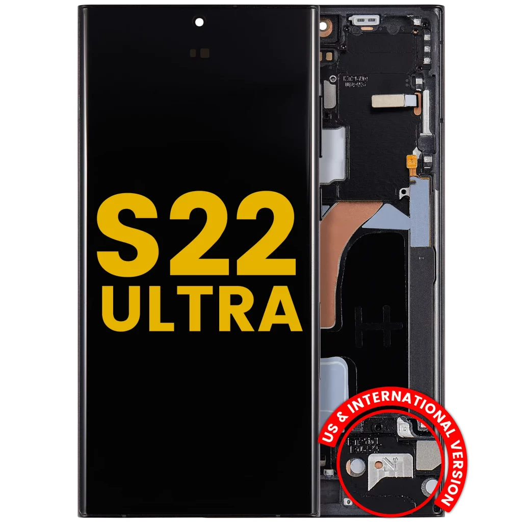 OLED Assembly With Frame For Samsung Galaxy S22 Ultra 5G (US & International Version) (Refurbished) (Graphite / Red / Sky Blue)