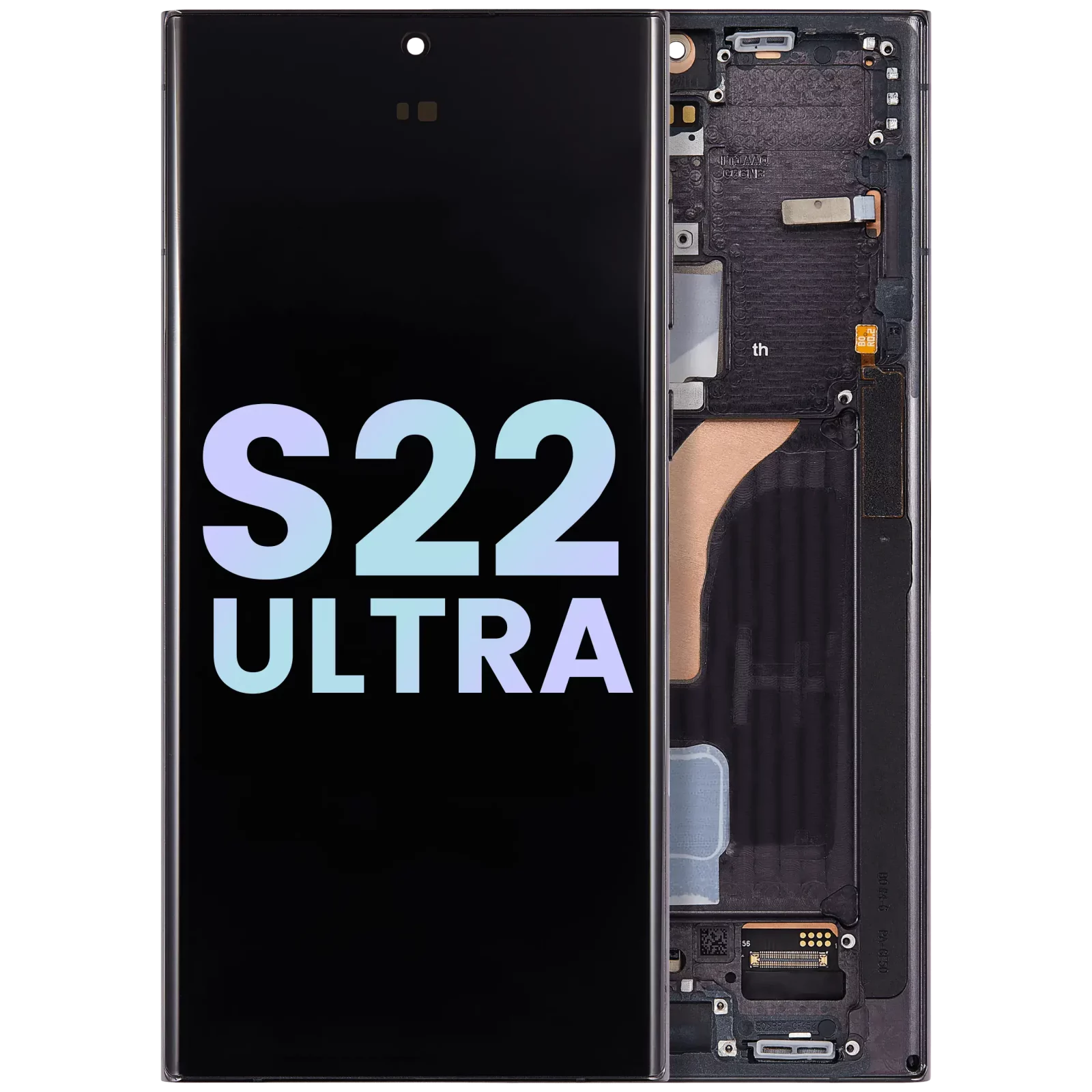 OLED Assembly With Frame For Samsung Galaxy S22 Ultra 5G (Service Pack) (Phantom Black)