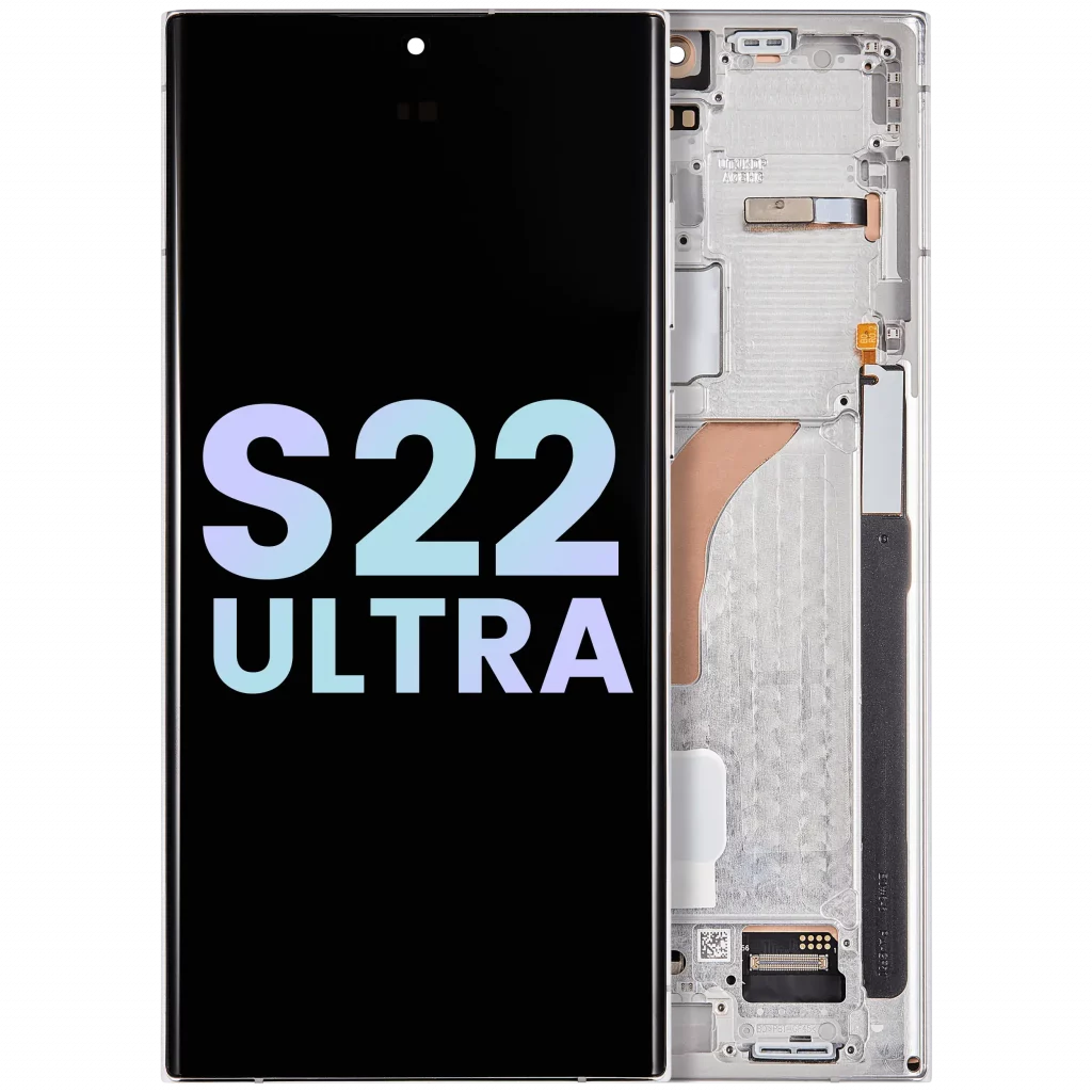 OLED Assembly With Frame For Samsung Galaxy S22 Ultra 5G (Service Pack) (Phantom White)