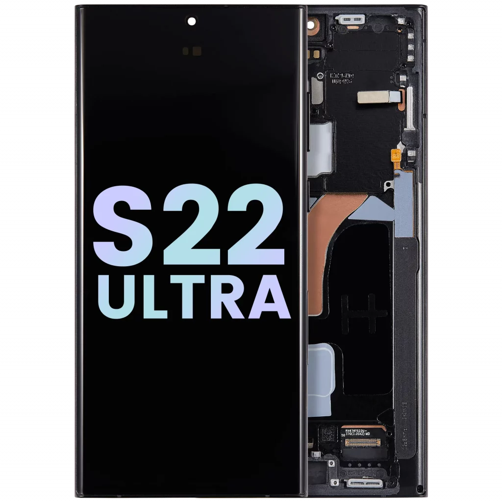 OLED Assembly With Frame For Samsung Galaxy S22 Ultra 5G (Service Pack) (Graphite / Sky Blue / Red)