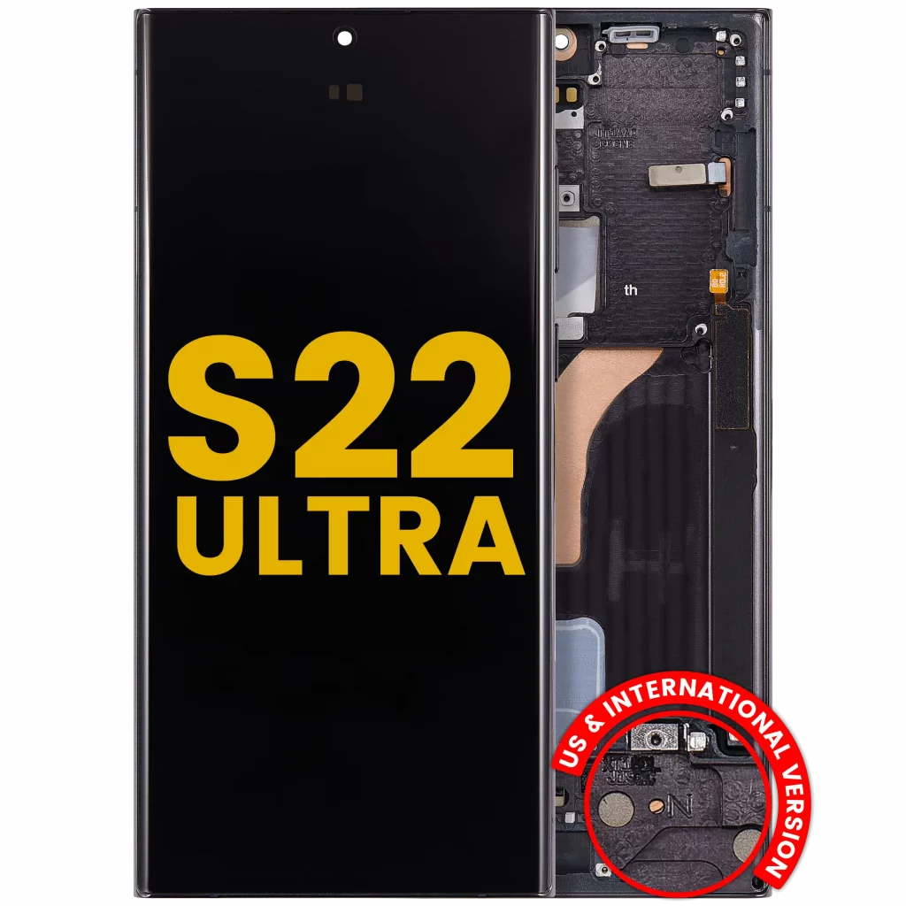 OLED Assembly With Frame For Samsung Galaxy S22 Ultra 5G (US & International Version) (Refurbished) (Phantom Black)
