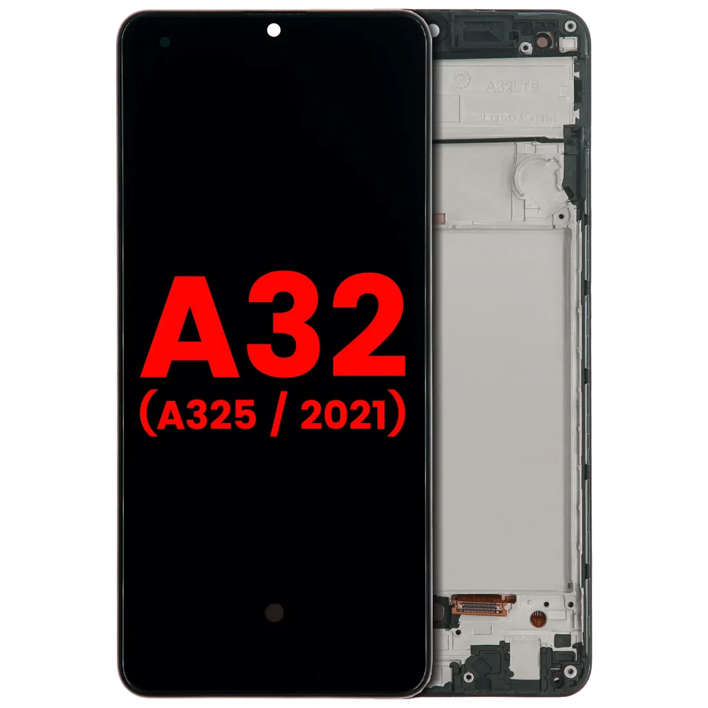 OLED Assembly With Frame For Samsung Galaxy A32 4G (A325 / 2021) (Aftermarket Plus) (Awesome Black)