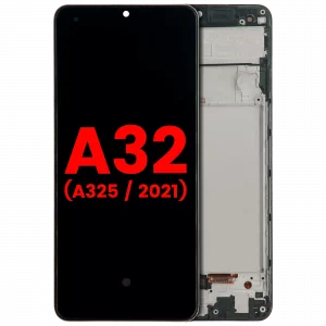 OLED Assembly With Frame For Samsung Galaxy A32 4G (A325 / 2021) (Aftermarket Plus) (Awesome Black)