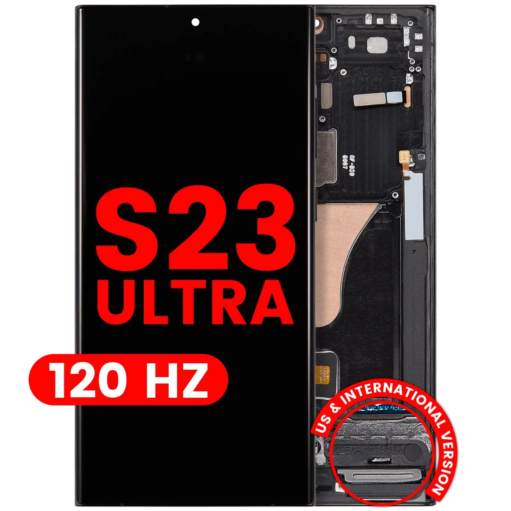 OLED Assembly With Frame For Samsung Galaxy S23 Ultra (US & International) (Aftermarket Pro) (120Hz) (Graphite)