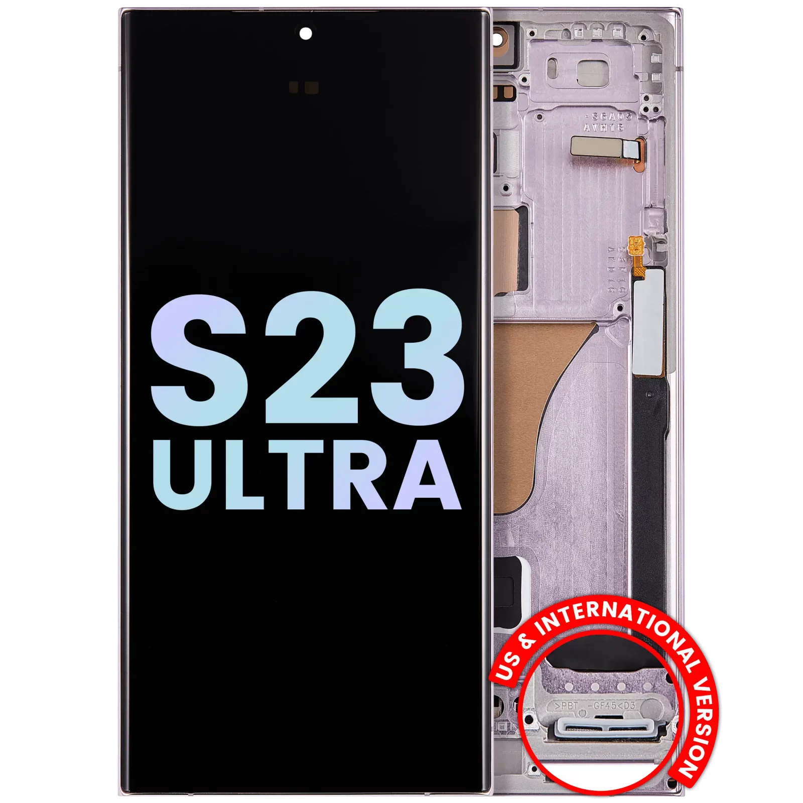 OLED Assembly With Frame For Samsung Galaxy S23 Ultra 5G (US & International) (Service Pack) (Lavender)
