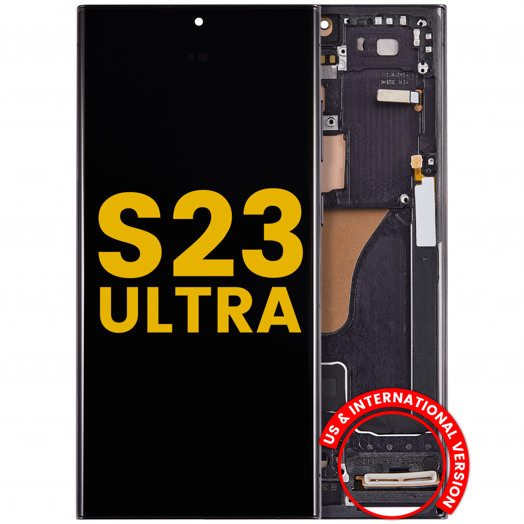 OLED Assembly With Frame For Samsung Galaxy S23 Ultra (US & International) (Refurbished) (Phantom Black)