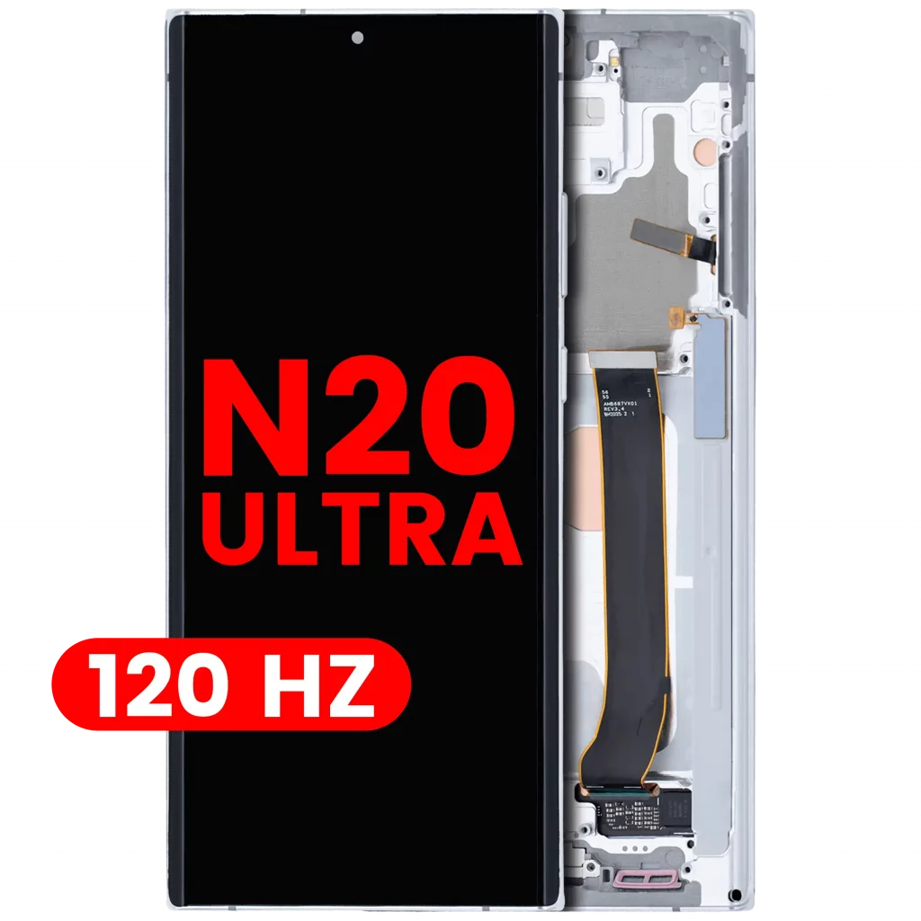 OLED Assembly With Frame For Samsung Galaxy Note 20 Ultra 5G (Aftermarket Pro) (120Hz) (Mystic White)