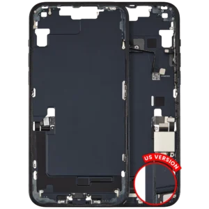 Mid-Frame Housing W/ Charging Port Flex & Small Parts For iPhone 14 Plus (US Version) (Used OEM Pull: Grade C) (Midnight)
