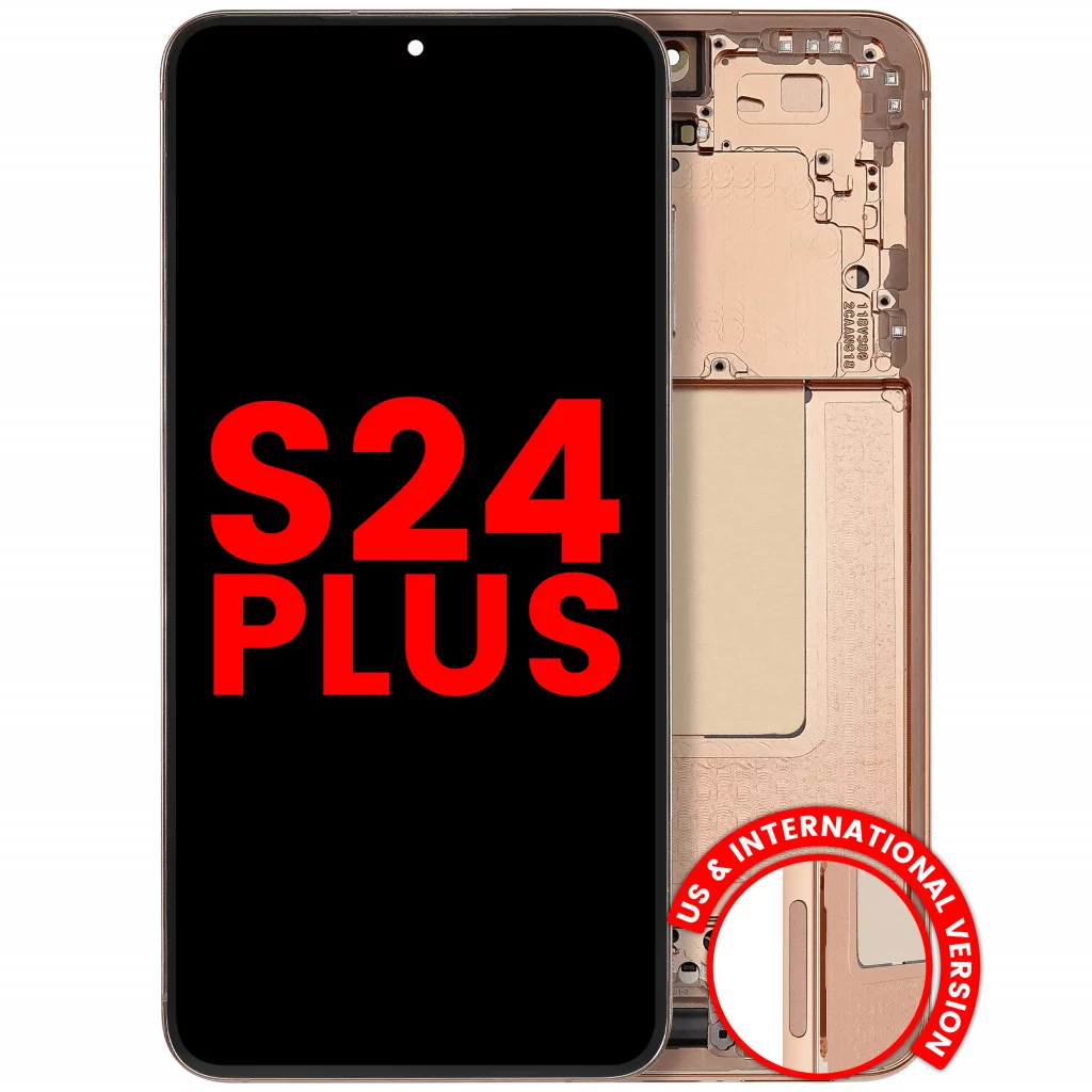 OLED Assembly With Frame Compatible For Samsung Galaxy S24 Plus 5G (US & International Version) (Aftermarket Plus) (Sandstone Orange)