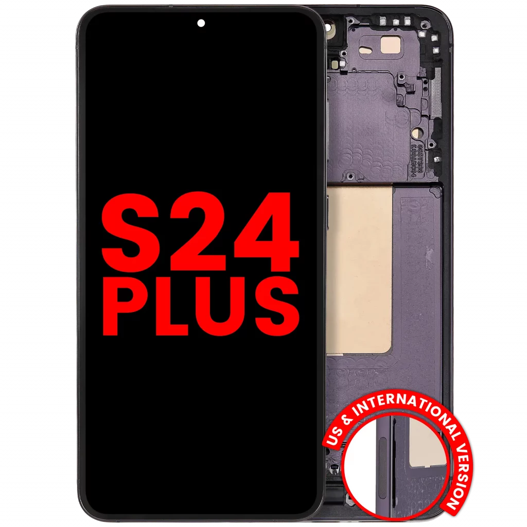 OLED Assembly With Frame Compatible For Samsung Galaxy S24 Plus 5G (US & International Version) (Aftermarket Plus) (Onyx Black)