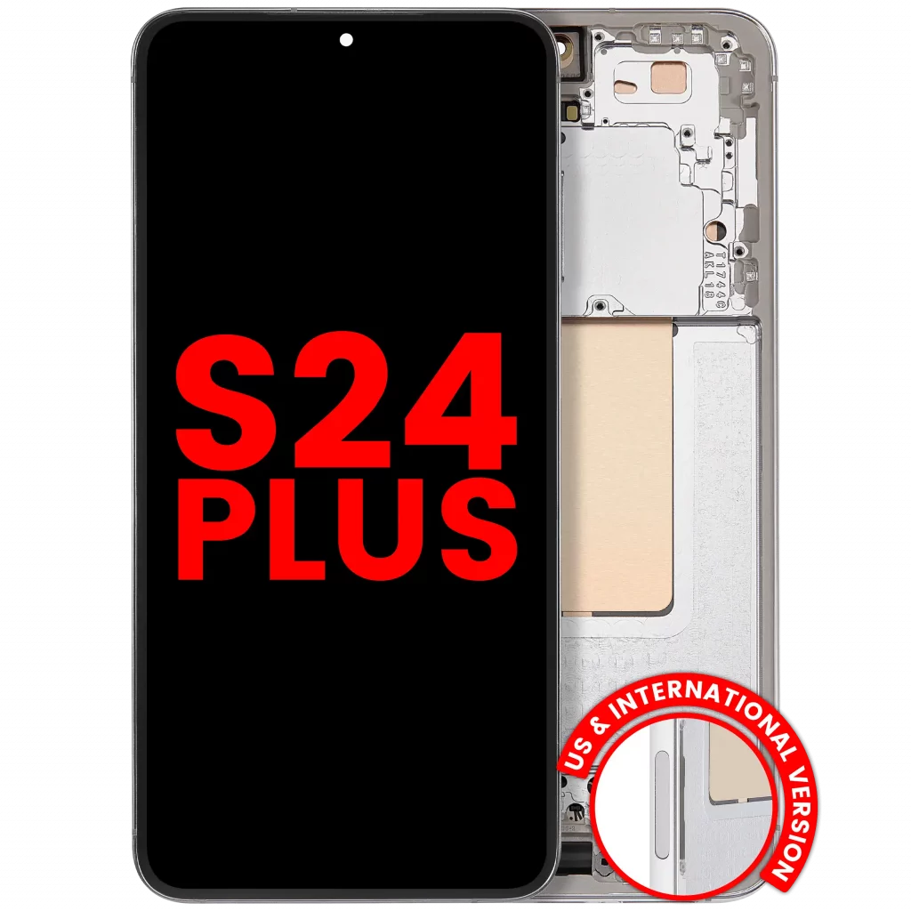OLED Assembly With Frame Compatible For Samsung Galaxy S24 Plus 5G (US & International Version) (Aftermarket Plus) (Marble Grey)