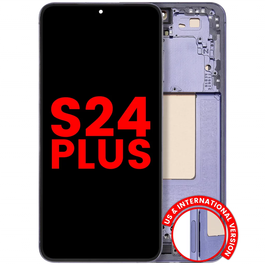 OLED Assembly With Frame Compatible For Samsung Galaxy S24 Plus 5G (US & International Version) (Aftermarket Plus) (Cobalt Violet)