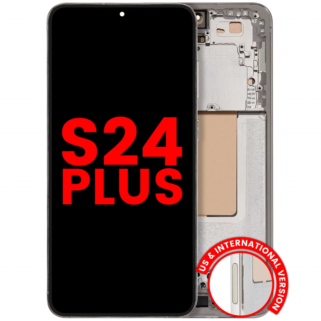OLED Assembly With Frame Compatible For Samsung Galaxy S24 Plus 5G (US & International Version) (Aftermarket Plus) (Amber Yellow)