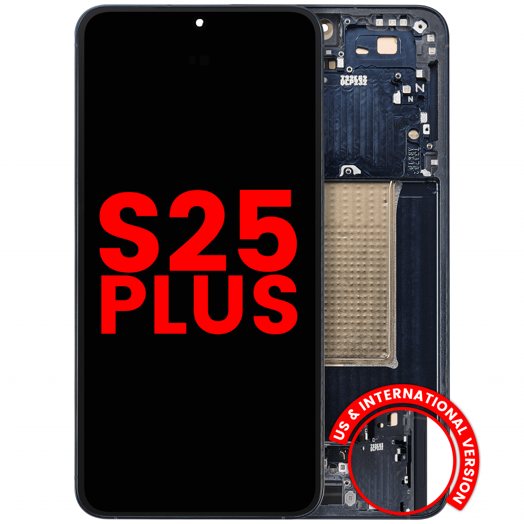 OLED Assembly With Frame For Samsung Galaxy S25 Plus 5G (US & International Version) (Aftermarket Plus) (Blue Black)