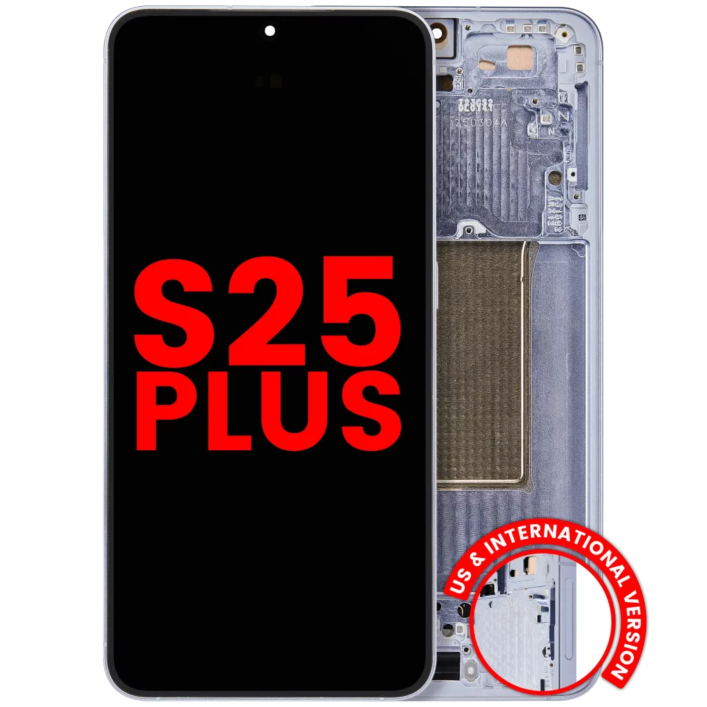 OLED Assembly With Frame For Samsung Galaxy S25 Plus 5G (US & International Version) (Aftermarket Plus) (Icy Blue)