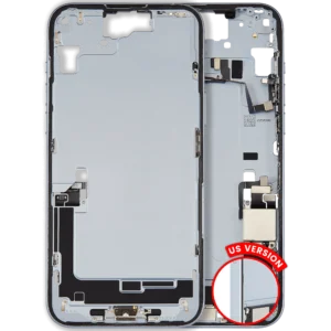 Mid-Frame Housing W/ Charging Port Flex & Small Parts For iPhone 15 Plus (US Version) (Used OEM Pull: Grade B) (Blue)