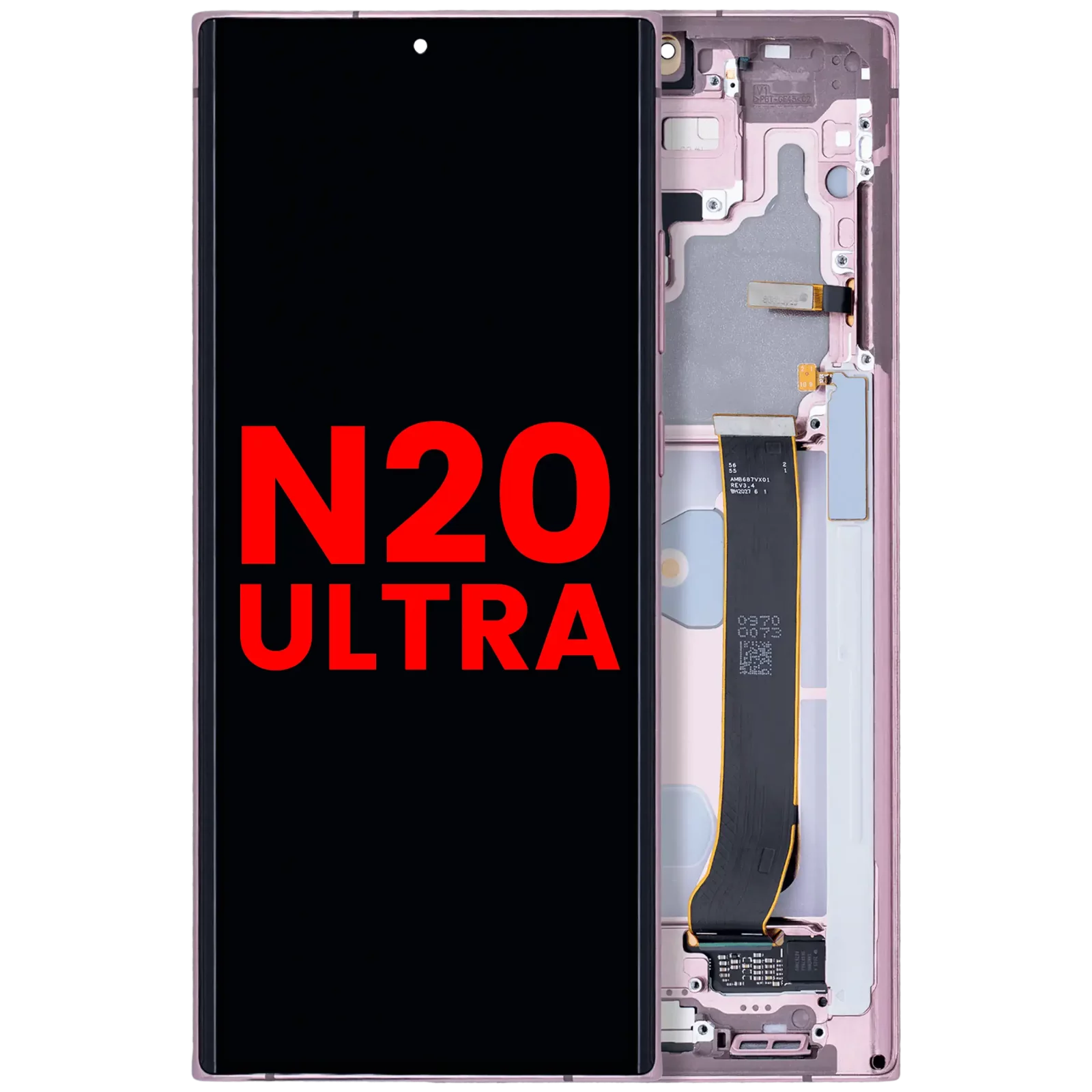 OLED Assembly With Frame For Samsung Galaxy Note 20 Ultra 5G (Aftermarket Plus) (Mystic Bronze)