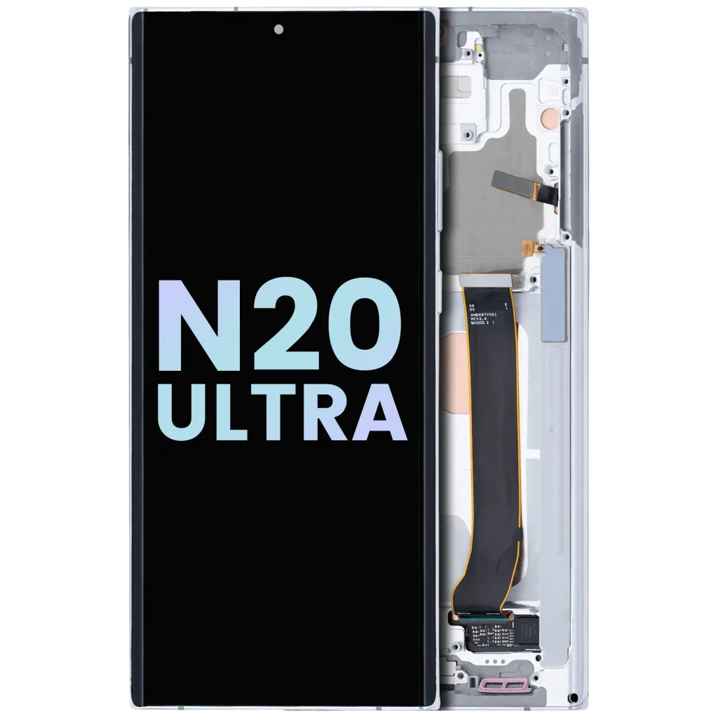 OLED Assembly With Frame For Samsung Galaxy Note 20 Ultra 5G (Service Pack) (Mystic White)
