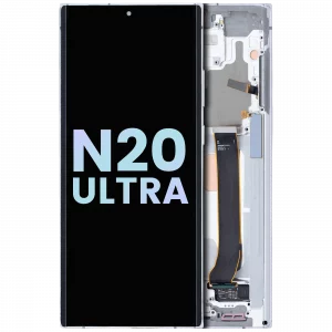 OLED Assembly With Frame For Samsung Galaxy Note 20 Ultra 5G (Service Pack) (Mystic White)