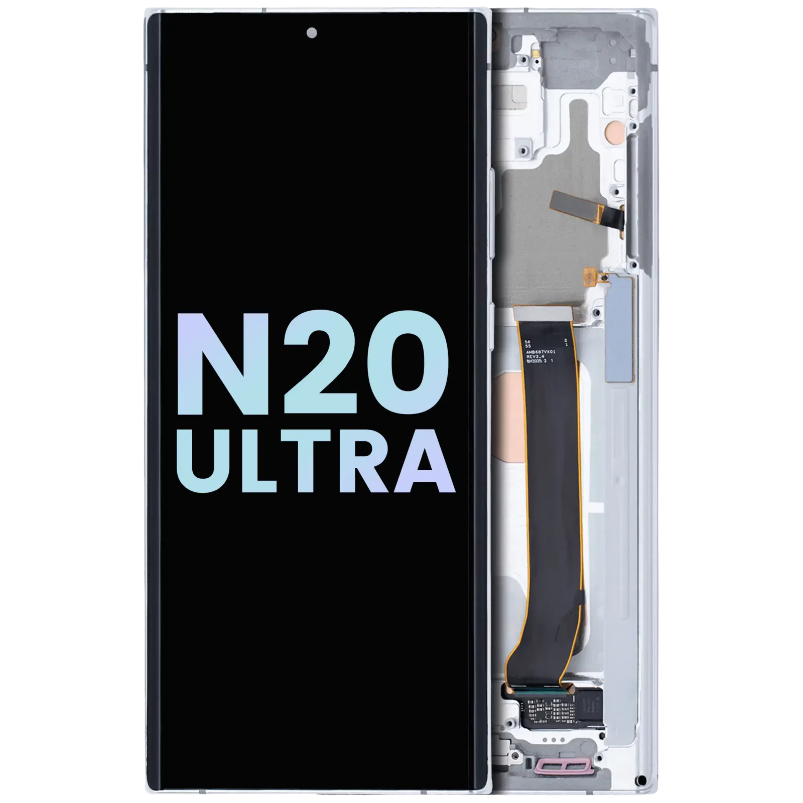 OLED Assembly With Frame For Samsung Galaxy Note 20 Ultra 5G (Service Pack) (Mystic White)