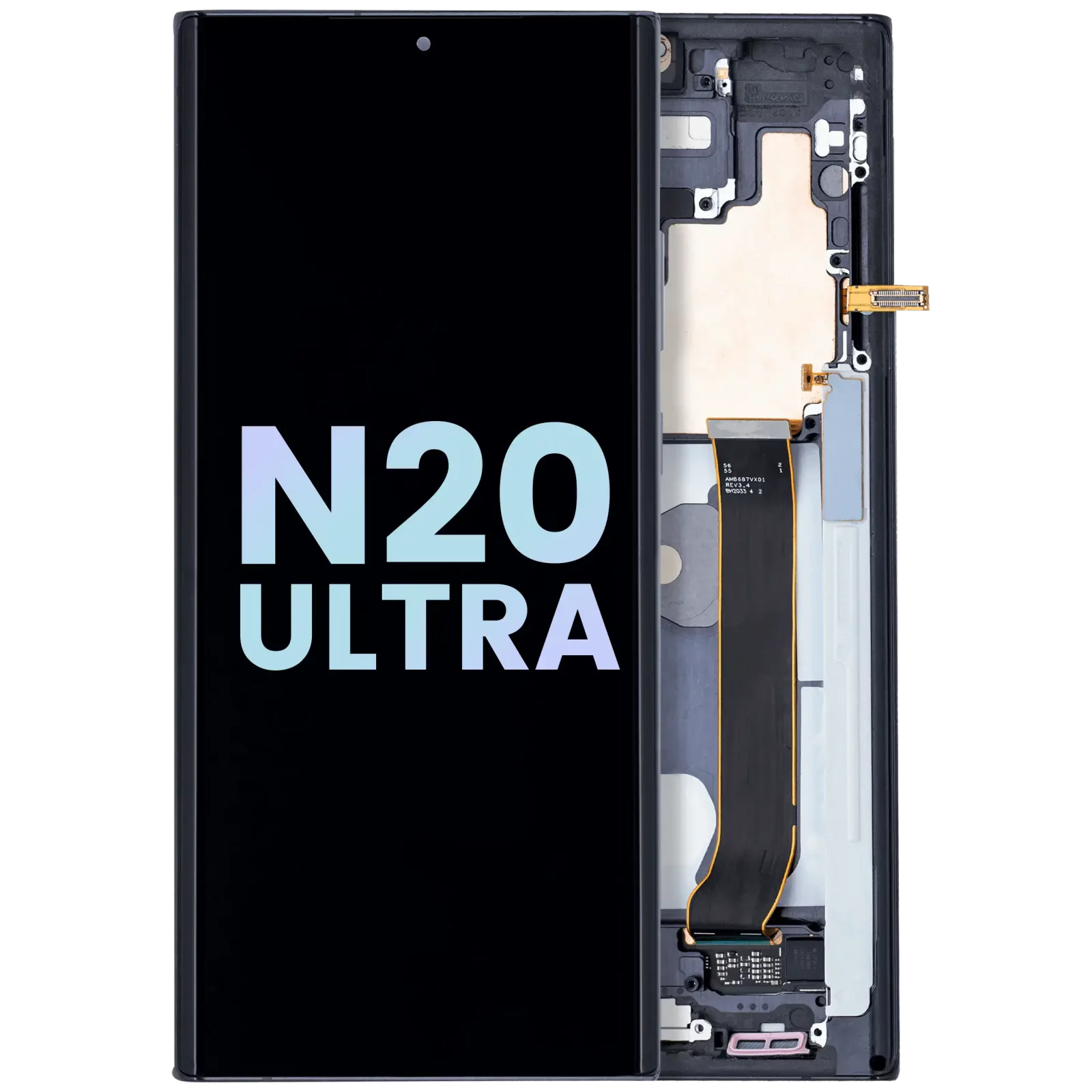 OLED Assembly With Frame For Samsung Galaxy Note 20 Ultra 5G (Service Pack) (Mystic Black)