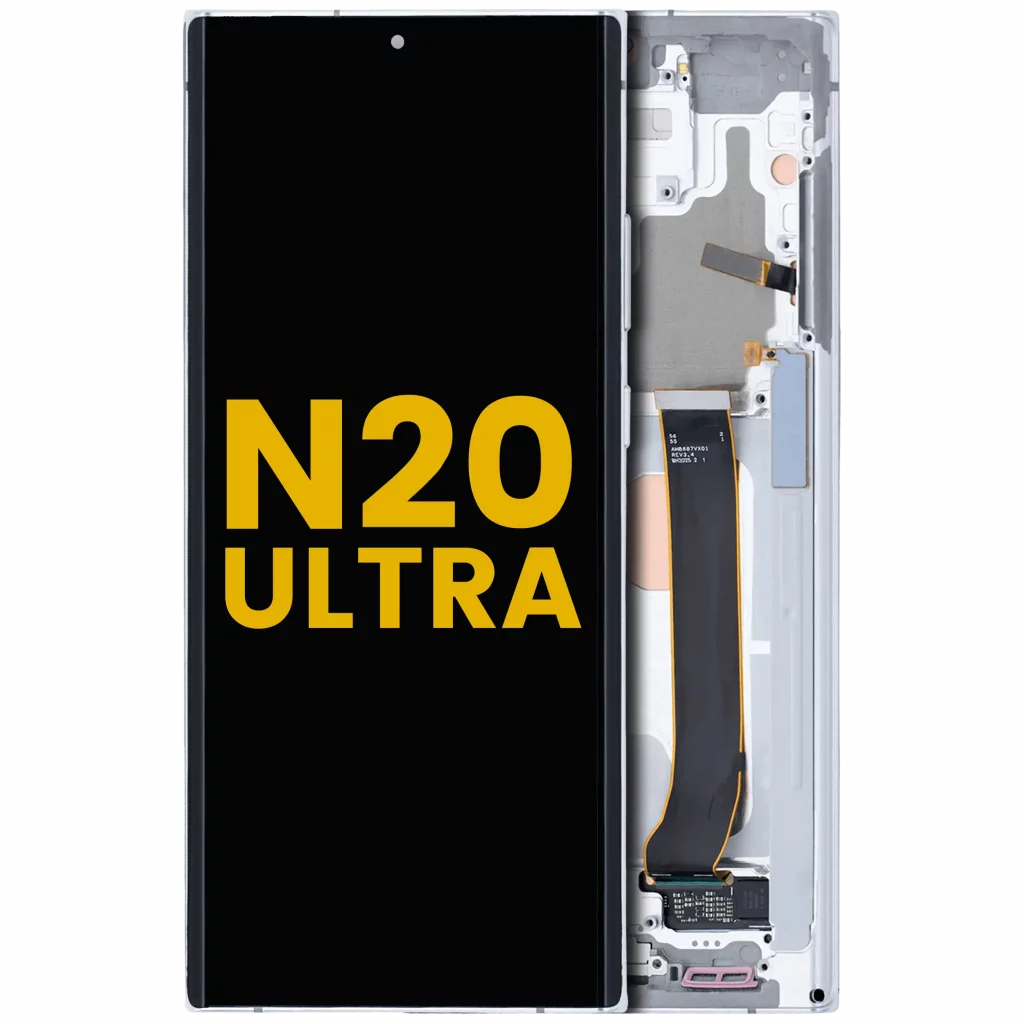 OLED Assembly With Frame For Samsung Galaxy Note 20 Ultra 5G (Refurbished) (Mystic White)
