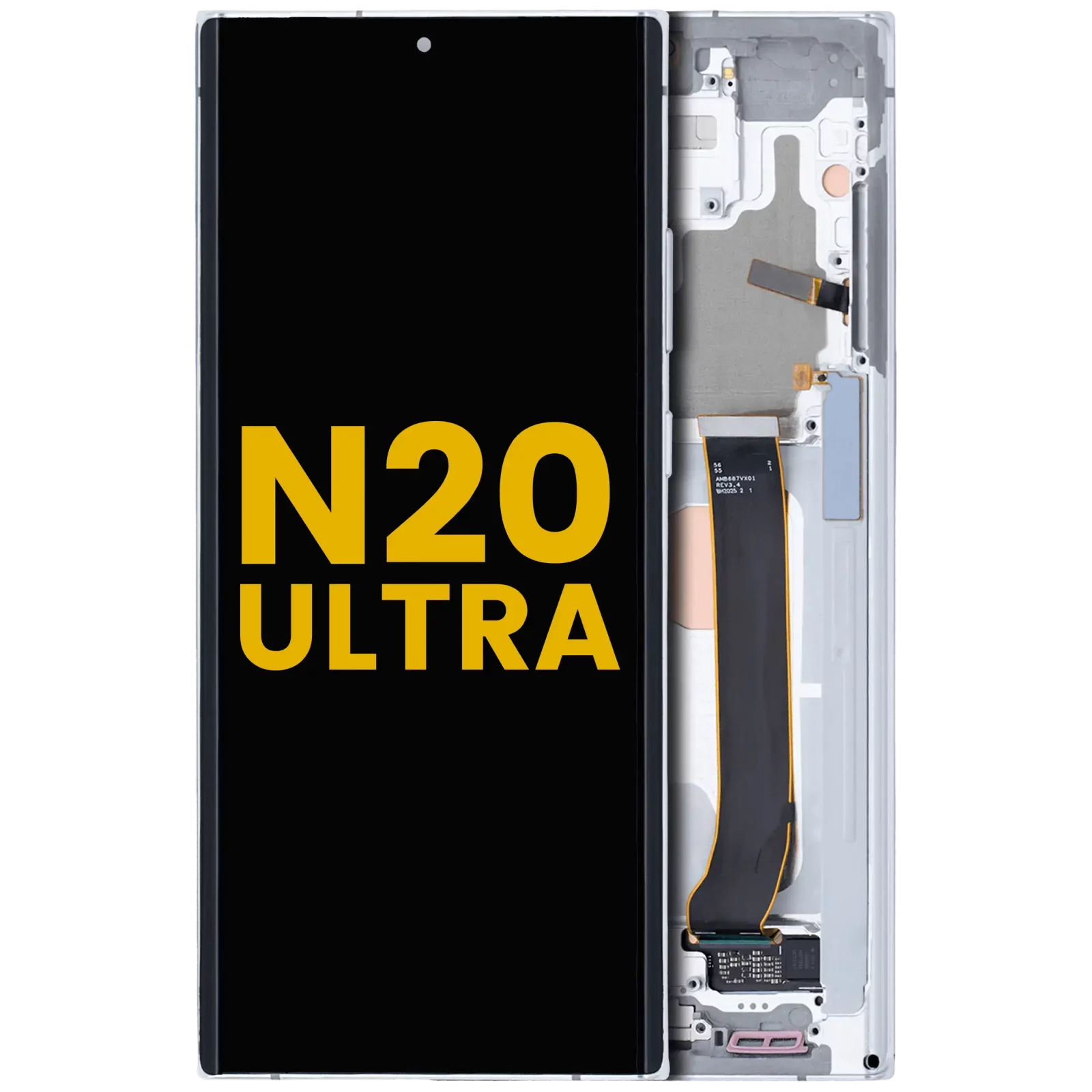OLED Assembly With Frame For Samsung Galaxy Note 20 Ultra 5G (Refurbished) (Mystic White)