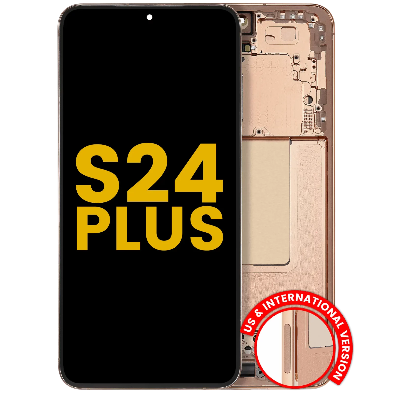 OLED Assembly With Frame For Samsung Galaxy S24 Plus 5G (US & International Version) (Refurbished) (Sandstone Orange)