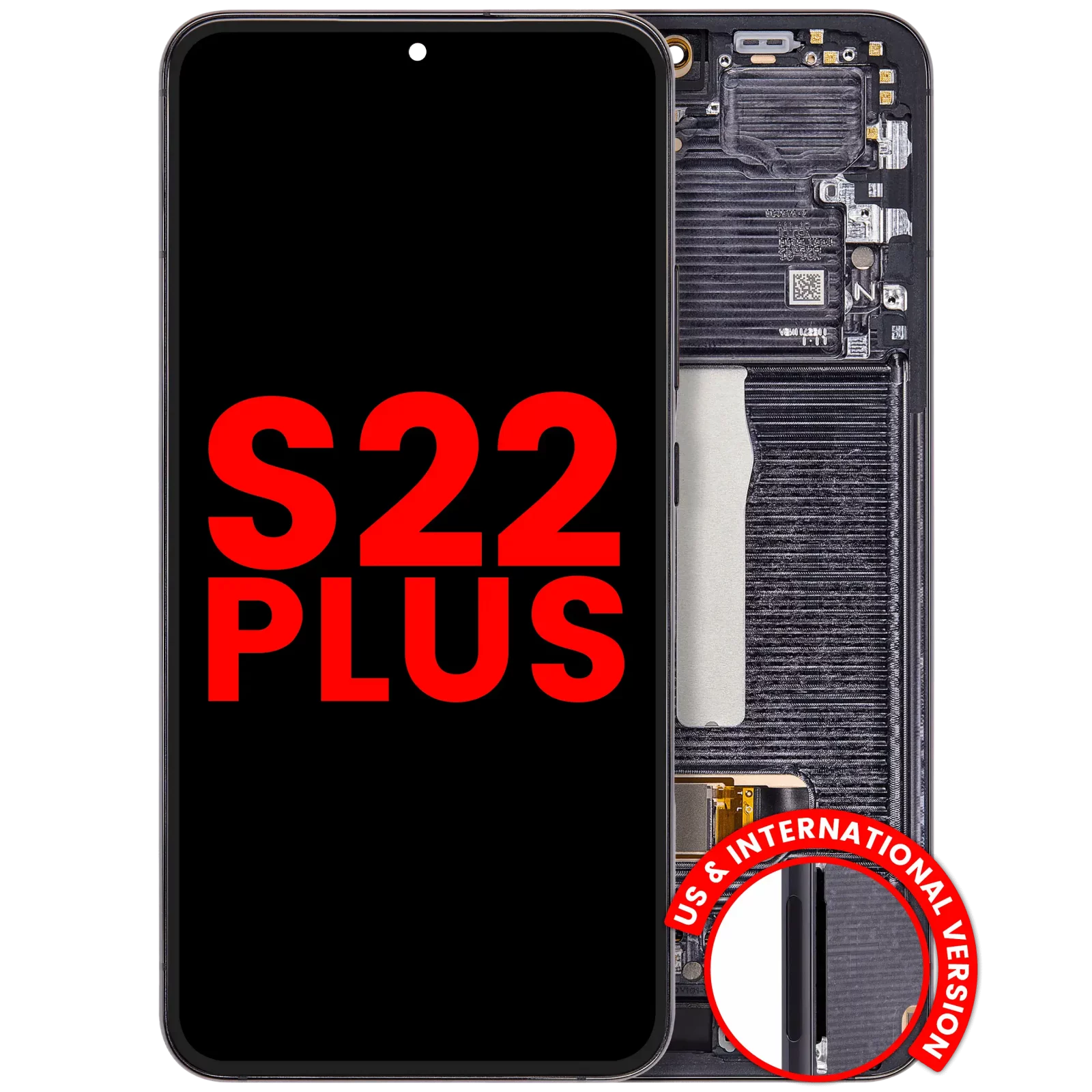OLED Assembly With Frame For Samsung Galaxy S22 Plus 5G (US & International Version) (Aftermarket Plus) (Phantom Black)