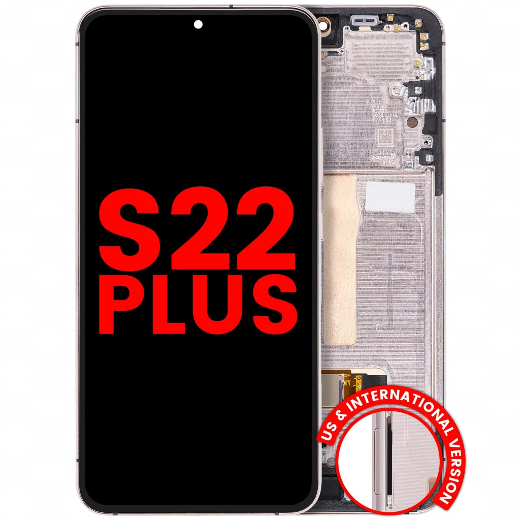 OLED Assembly With Frame For Samsung Galaxy S22 Plus 5G (US & International Version) (Aftermarket Plus) (Pink Gold / Violet)