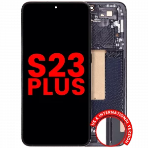 OLED Assembly With Frame For Samsung Galaxy S23 Plus (US & International) (Aftermarket Plus) (Phantom Black)