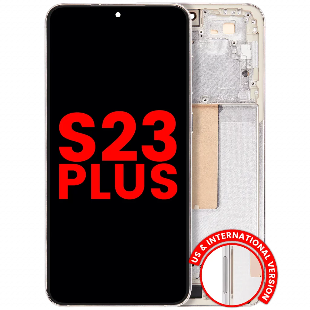 OLED Assembly With Frame For Samsung Galaxy S23 Plus (US & International) (Aftermarket Plus) (Cream)