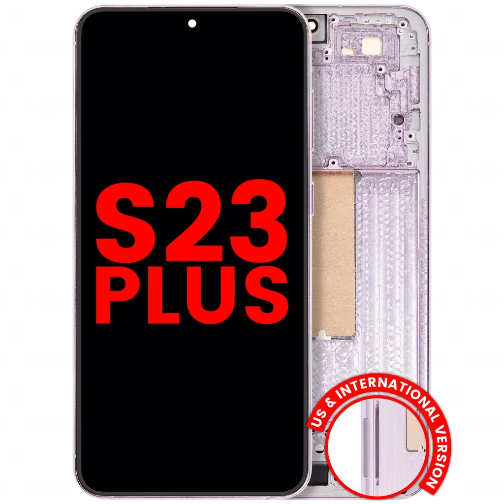 OLED Assembly With Frame For Samsung Galaxy S23 Plus (US & International) (Aftermarket Plus) (Lavender)