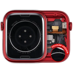 Housing Assembly For Watch Series 8 (45MM) (Used OEM Pull: Grade A) (Cellular Version) (Aluminum / Red)