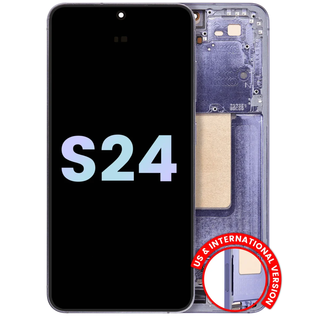 OLED Assembly With Frame For Samsung Galaxy S24 5G (US & International Version) (Service Pack) (Cobalt Violet)