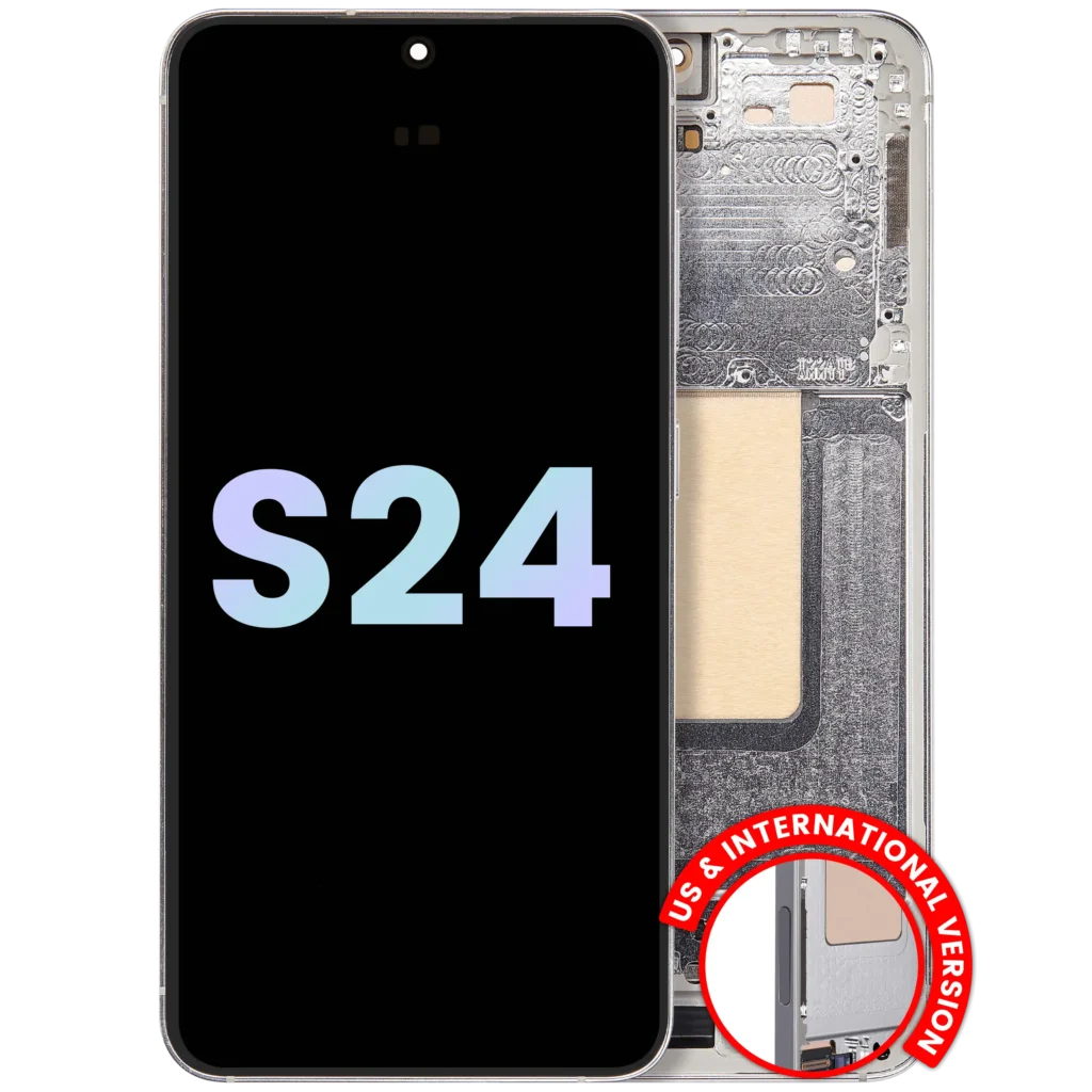 OLED Assembly With Frame For Samsung Galaxy S24 5G (US & International Version) (Service Pack) (Marble Grey)