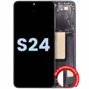 OLED Assembly With Frame For Samsung Galaxy S24 5G (US & International Version) (Service Pack) (Onyx Black)