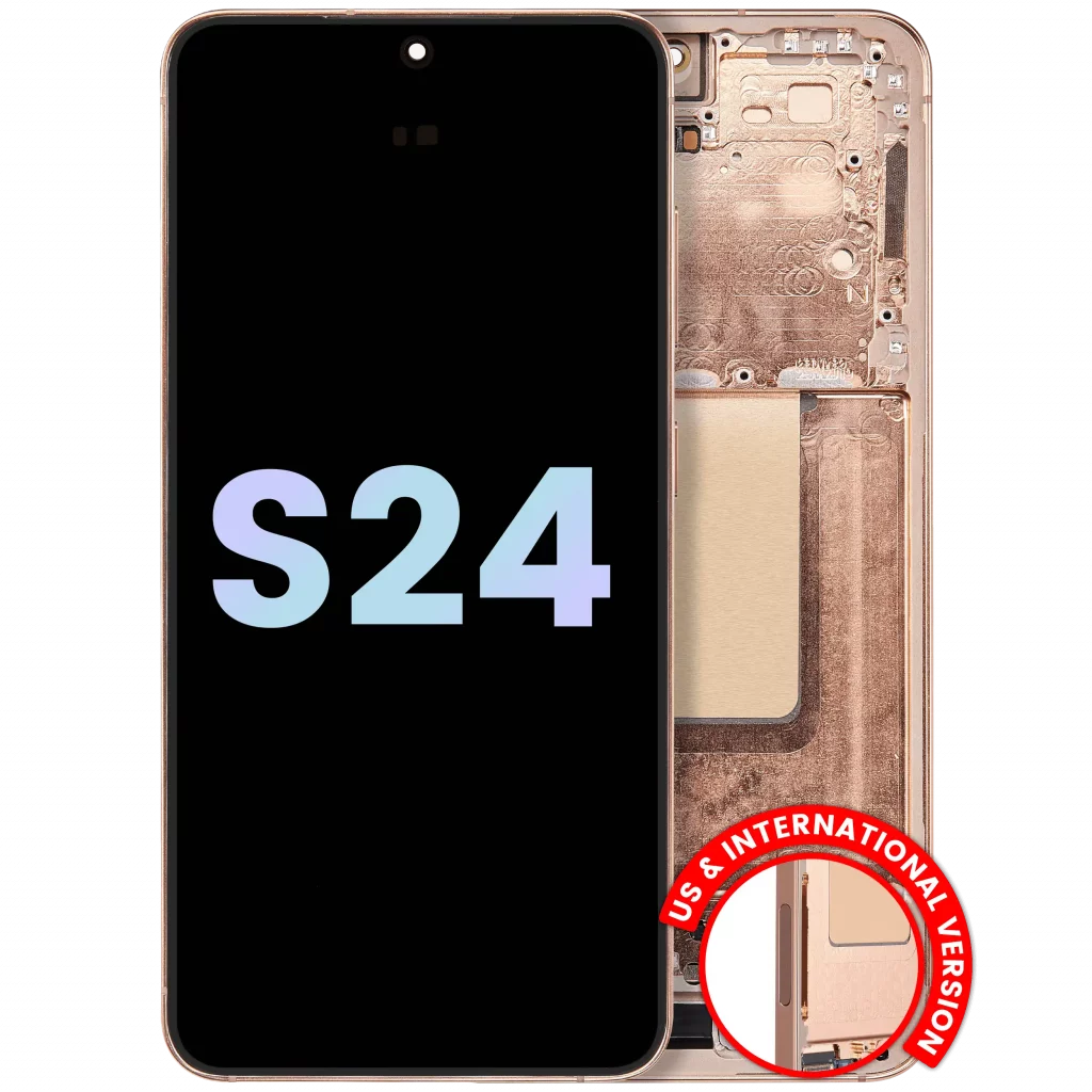 OLED Assembly With Frame For Samsung Galaxy S24 5G (US & International Version) (Service Pack) (Sandstone Orange)