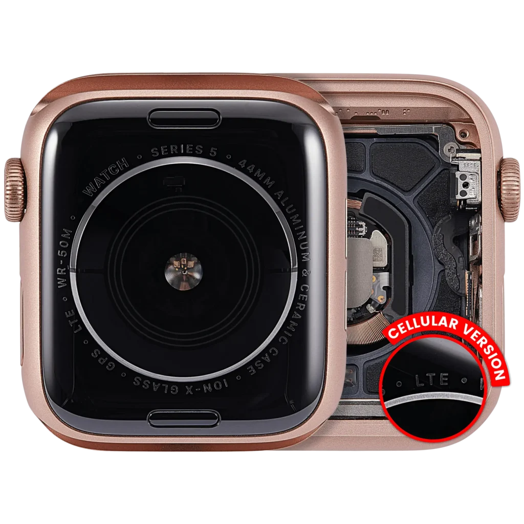Housing Assembly Compatible For Watch Series 5 (44MM) (Used OEM Pull: Grade A) (Cellular Version) (Aluminum / Gold)