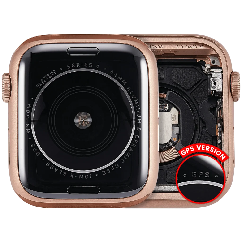 Housing Assembly Compatible For Watch Series 4 (44MM) (Used OEM Pull: Grade A) (GPS Version) (Aluminum / Gold)